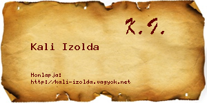 Kali Izolda névjegykártya